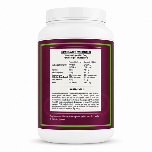 Great Fats® Vainilla | Fórmula MCT Premium